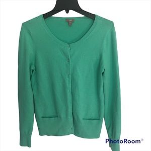 J. Jill stretch green cardigan size s